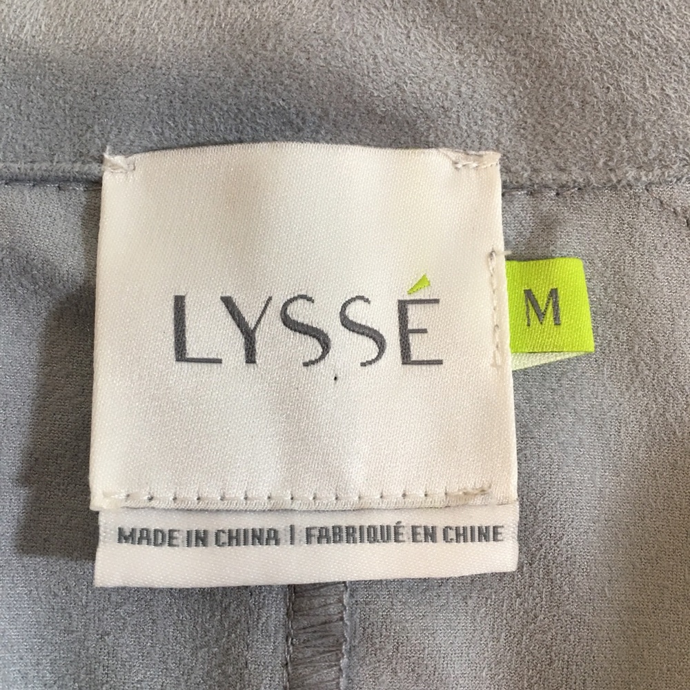 Lysse Womens Cory Faux Suede Moto Jacket Light Blue Asymmetric Zip size Medium - Picture 13 of 15